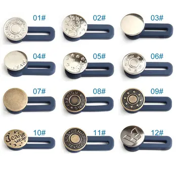 

3 PCS Retractable Waist Button Free Nail Detachable Adjustment Buckle Jeans Buckles Pant Waistband Expander
