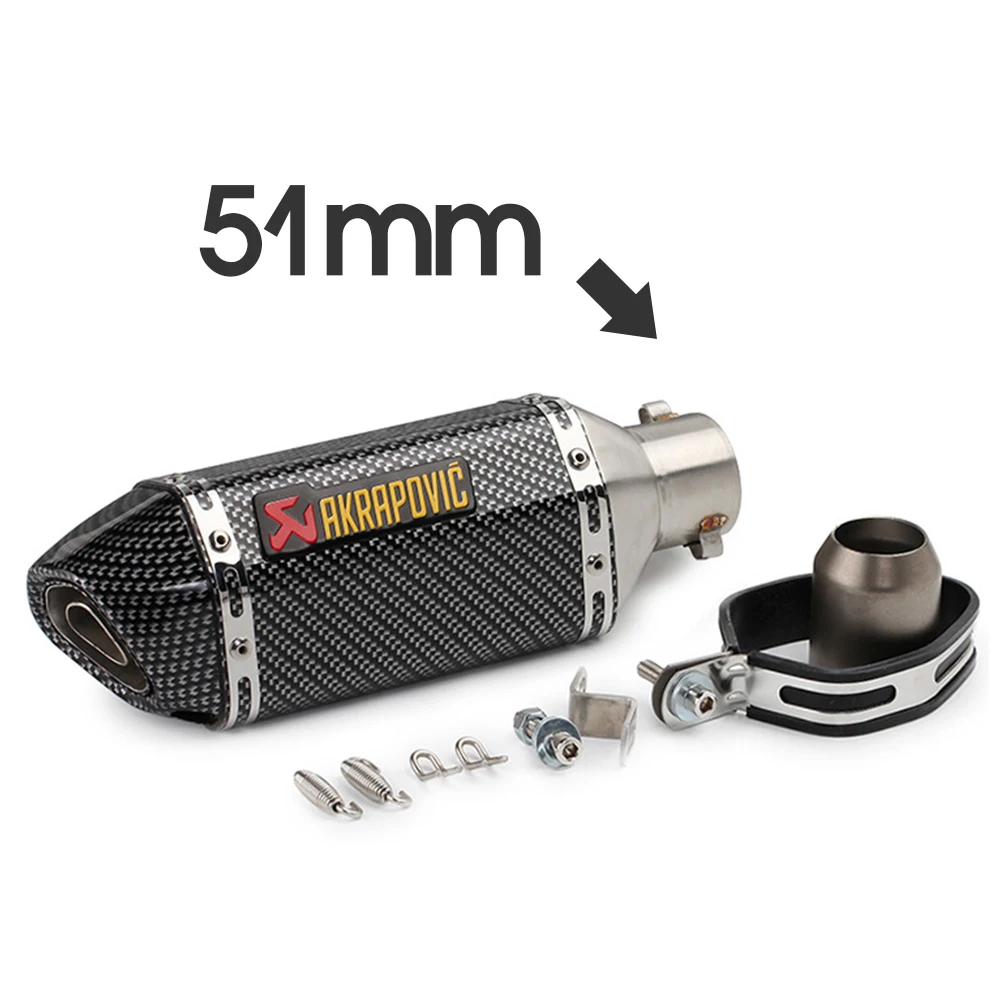 Мотоцикл Akrapovic выхлоп 51 мм мото Глушитель Трубы побега с DB killer для bmw r1150gs r1200gs 2004 gs 800 f 800 gs k1200r - Цвет: PQG-007-DA