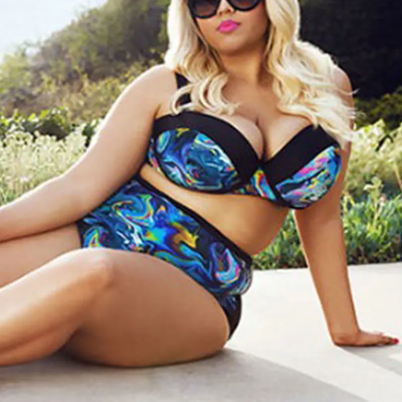 

Plus Size Women's Bikini Padded Bra Floral Monokini Bathing Swimwear Swimsuit
