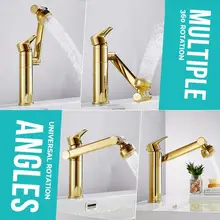 Kitchen Faucets Silver Single Handle Pull Out Kitchen Tap Single Hole Handle Swivel 360 Degree Water Mixer Tap Taps