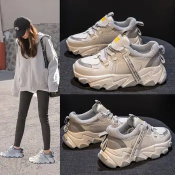 

Women's shoes 2020 new spring and autumn wild sports shoes smart smoked super fire casual muffin thick bottom breathable women's