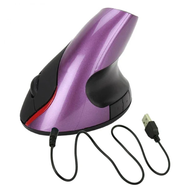 purple Etmakit эргономичный дизайн USB Вертикальная оптическая мышь заживление запястья для компьютера PC ноутбука рабочего стола - Цвет: purple