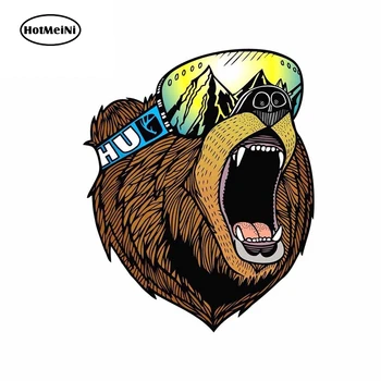 

HotMeiNi 13cm x 10.6cm Car Sticker for Snowboarder Mag Bear Styling Surfboard Vinyl Motorcycle Decor Window Door Decals