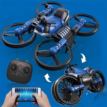 2.4G pieghevole 2 in1 RC Drone deformazione moto con batteria 650ma fotografia aerea Quadcopter modello Land-air giocattolo elettrico