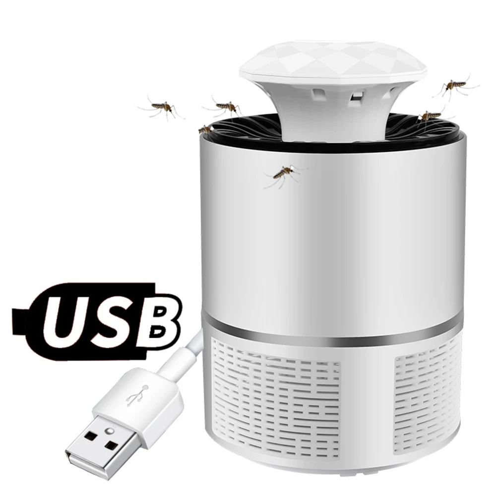 ETONTECK USB электрическая Москитная лампа-убийца ловушка для насекомых Фотокатализ домашний немой светодиодный ловушка для насекомых Zapper без излучения - Цвет: white