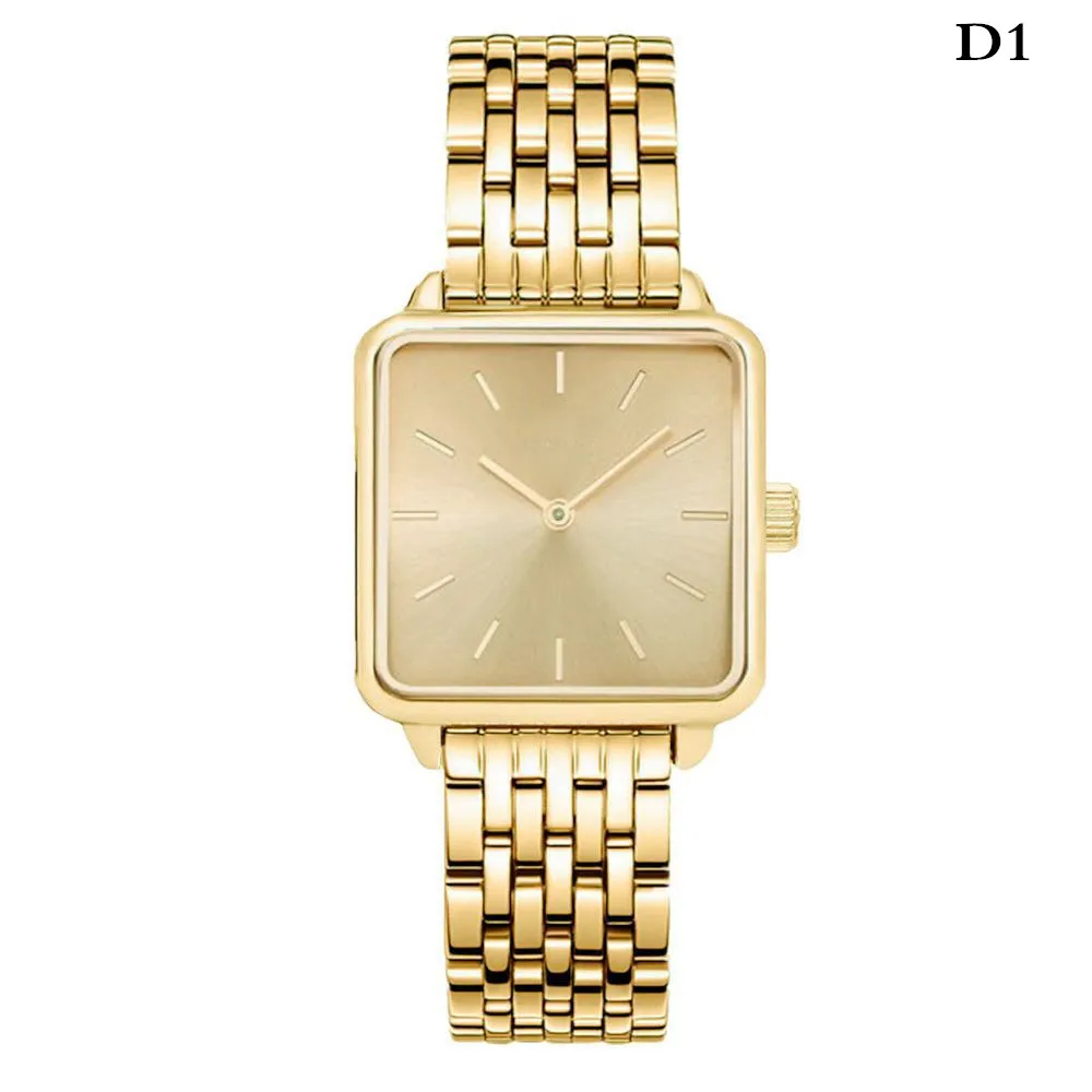 POFUNUO Fashion Casual Quartz wristwatches Dresses Watch Women Quartz Watch Luxury Bracelet Alloy Watches