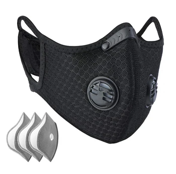 

PM2.5 Dust Mask Activated Carbon With Filter Anti-Pollution Cycling Sport Bicycle MTB Bike Face Mask
