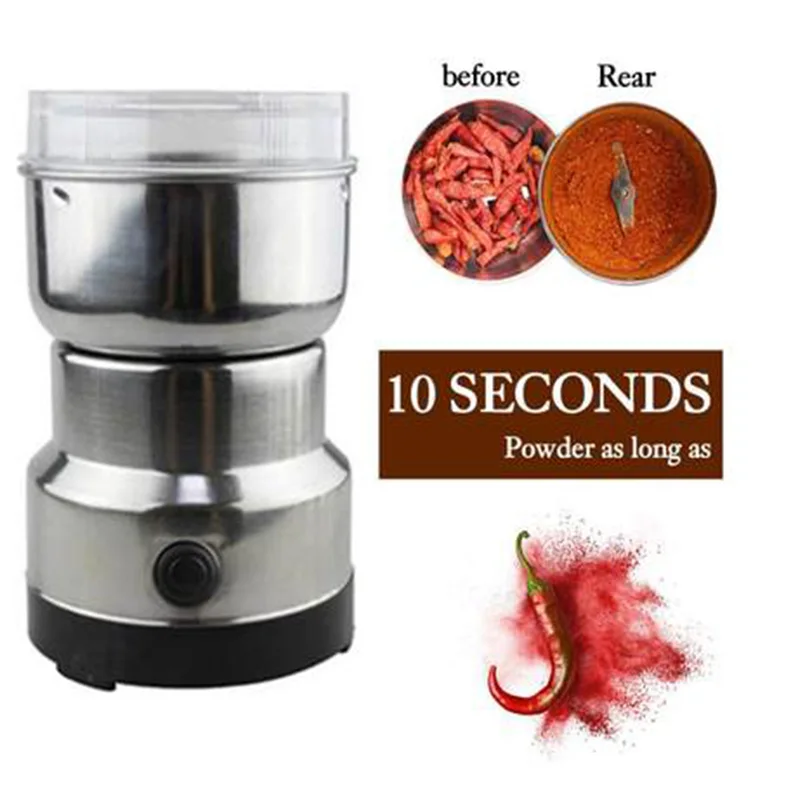 110v/220v Multi-functional EU Plug 150W Coffee Grinder Stainless Electric Herbs/Spices/Nuts/Grains/Coffee Bean Grinding | Бытовая