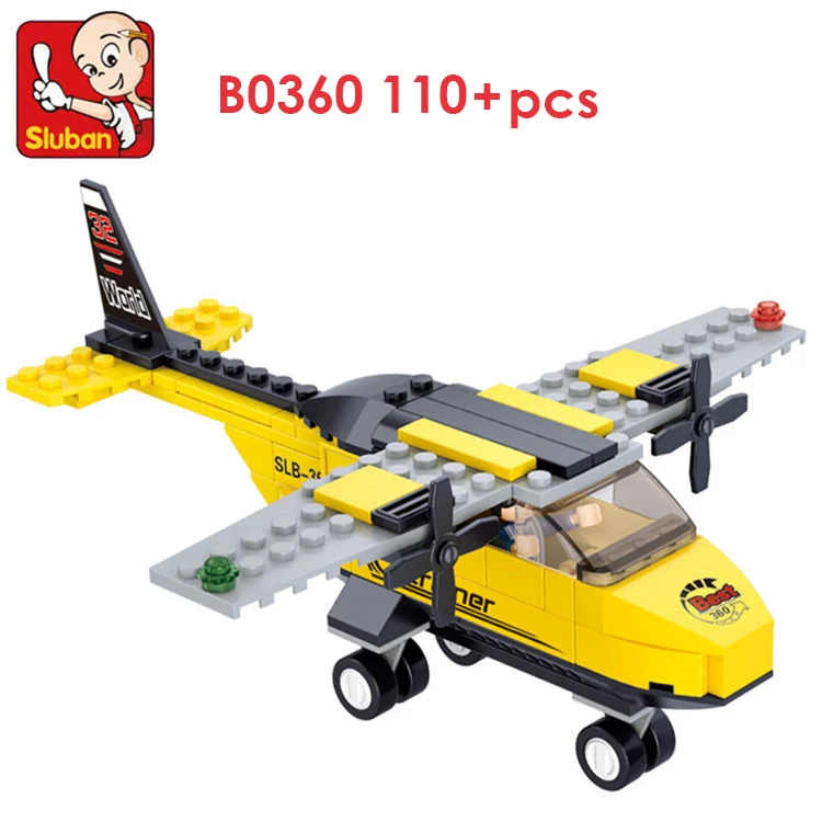 SLUBAN B0367 678 шт. международный аэропорт модель строительные блоки просвещать игрушки для детей со городская серия для мальчиков легоe
