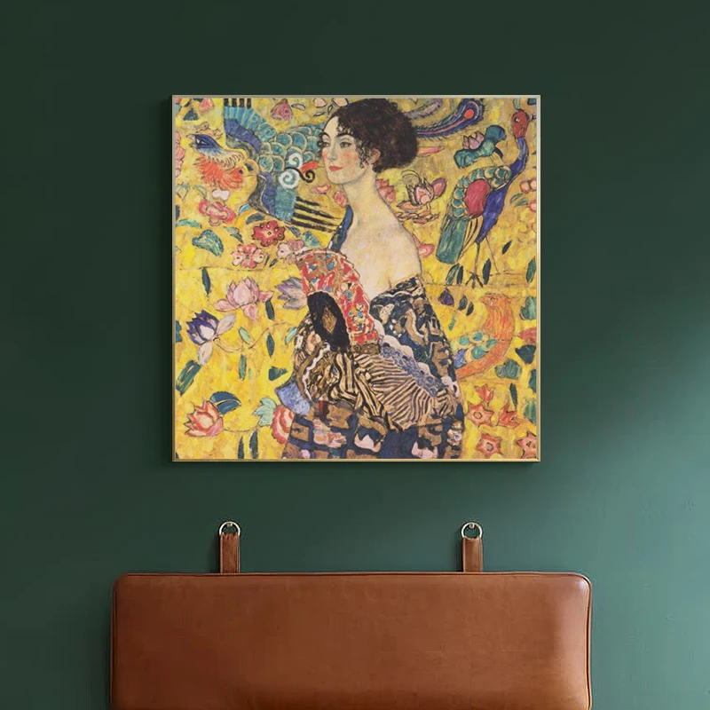 Gustav Klimt настенные картины репродукция портрета Adele Bloch Золотая стена искусство