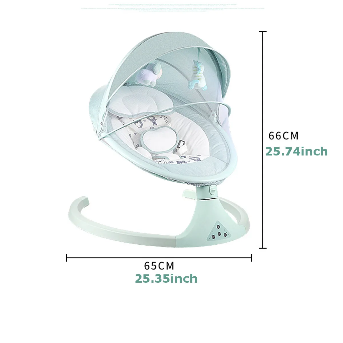 635*635*150 мм Новорожденный ребенок спальный качели кресло-качалка Успокаивающая электрическая колыбель кресло-качалка с подушкой сиденья
