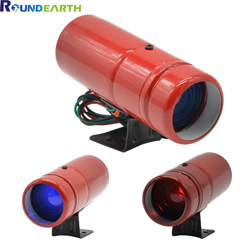 Round Earth Racing Tachometer RPM Tacho Gauge Shift Light Lamp Red Shell and Blue Warning light 1000-11000 Car Meter | Автомобили и
