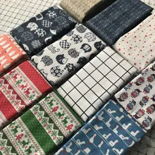 Различные стили принтованная хлопковая льняная ткань льняная хлопковая холщовая ткань для лоскутного шитья занавеска скатерть наволочка ткань