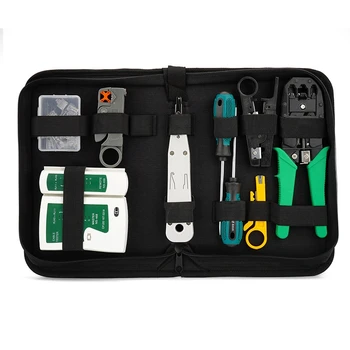 

12 in 1 Network Repair Tool Kit Repair Maintenance Include Crimping Pliers Screwdriver Connector Box
