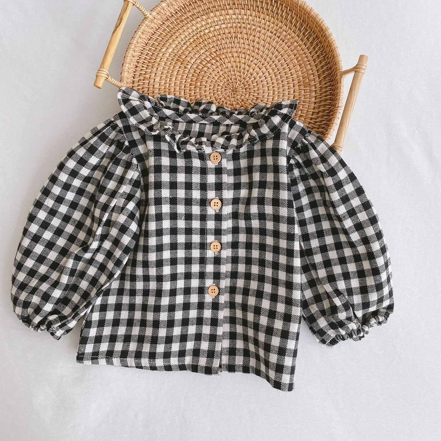 vintage Baby Clothing Set 0-24 Months Newborn Baby Girls Clothes Set Long Sleeve Plaid Shirt Floral Tops+Suspender Romper Infant Bodysuit Winter Outfits small baby clothing set	