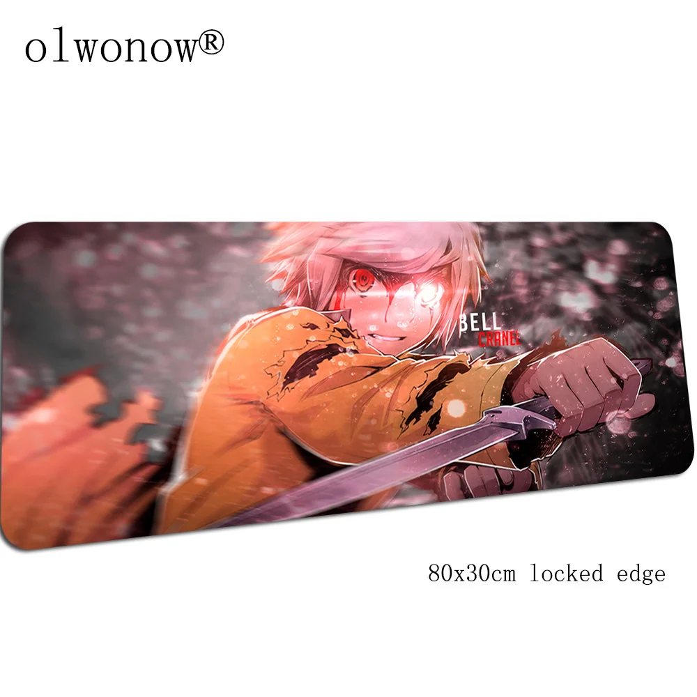 DanMachi mousepad gamer Kawaii 800x300x3mm gaming mouse pad wrist rest notebook pc accessories padmouse ergonomic mat - Цвет: design 2