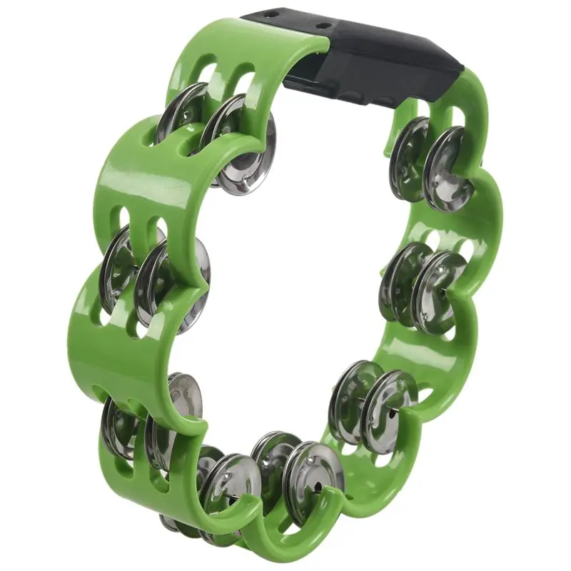 

Shamrock Tambourine for Kids and Adults - Easy to Use - Comfortable Hand Held Percussion Instrument - Great for Choirs - Percu