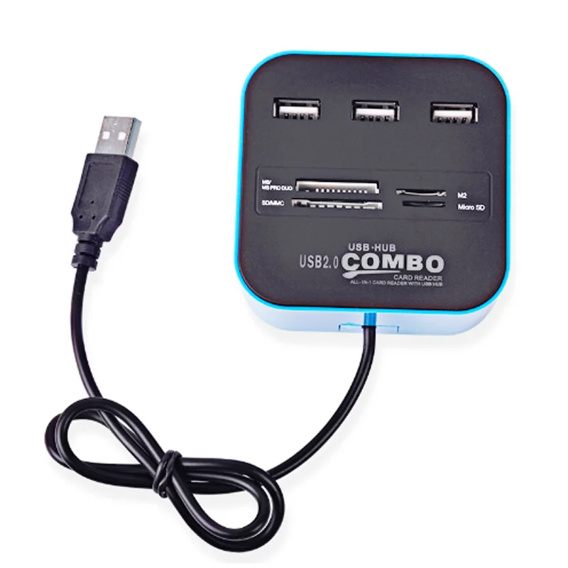 VIPATEY Micro USB 2,0 концентратор 3 порта+ TF SD слот кардридера высокоскоростной USB комбо все в одном USB разветвитель для ноутбука Настольный для кабельный адаптор MacBook Air Surface Pro ноутбук ПК USB