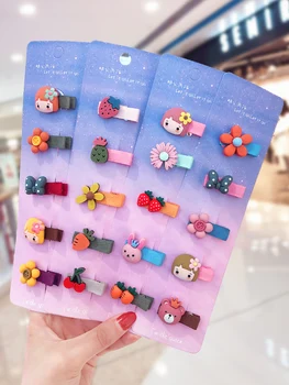 

5/10 Pcs/Set Children Cute Candy Cartoon Fruit Flower Ornament Baby Hair Clips Girls Lovely Hairpins Kids Hair Accessories