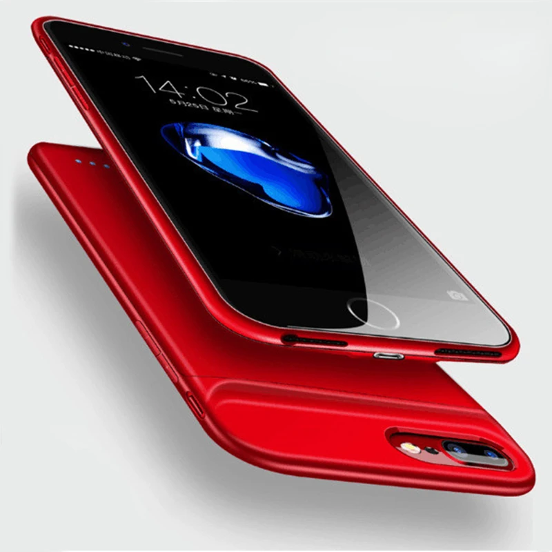 5000 мАч ультратонкая батарея зарядное устройство чехол для iPhone 6 6s 7 8 внешняя крышка питания для iPhone 6 6s 7 8 Plus power bank чехол coques
