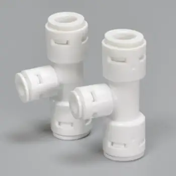 

5 pcs water purifier accessories 3-way fitting size on both sides 3/8 middle 1/4 water purifier quick connection