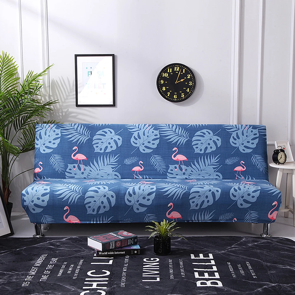 Stretch Sofa Bed Cover No Armrest Folding Sofa Cover Couch Cover Slipcovers for Living Room cubre sofa canape salon 160-190cm - Цвет: 02