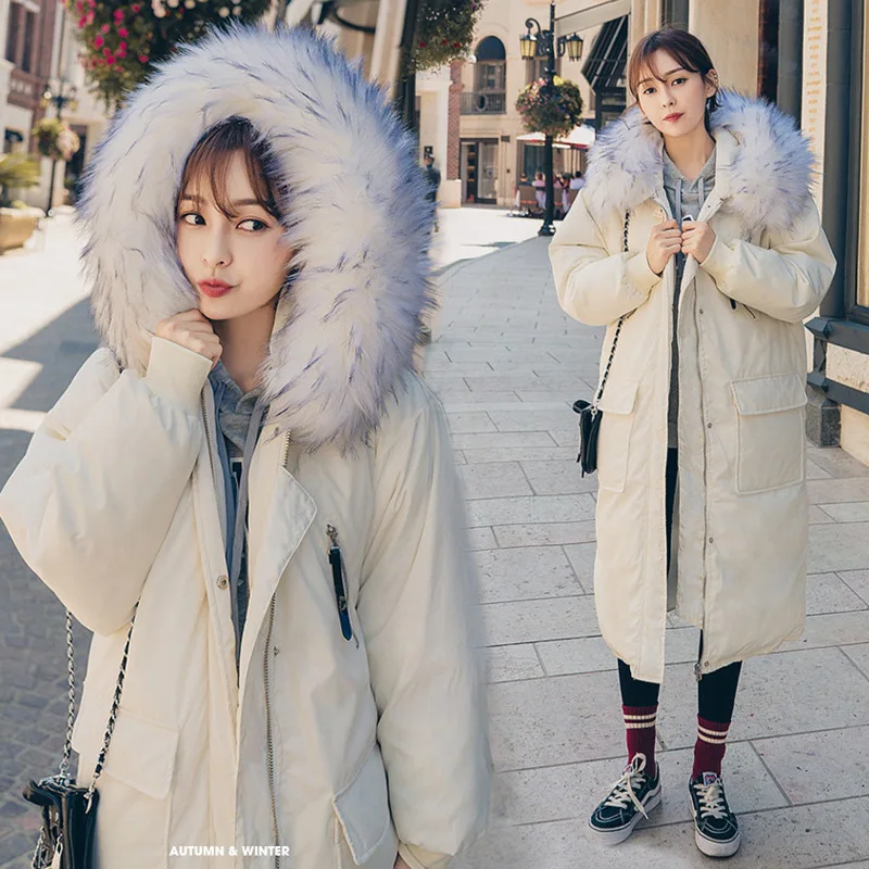 

Cotton Coat Women's Mid-length 2019 Winter New Style Korean-style Loose-Fit Slimming Fashion down Cotton off Season Thick INS Co