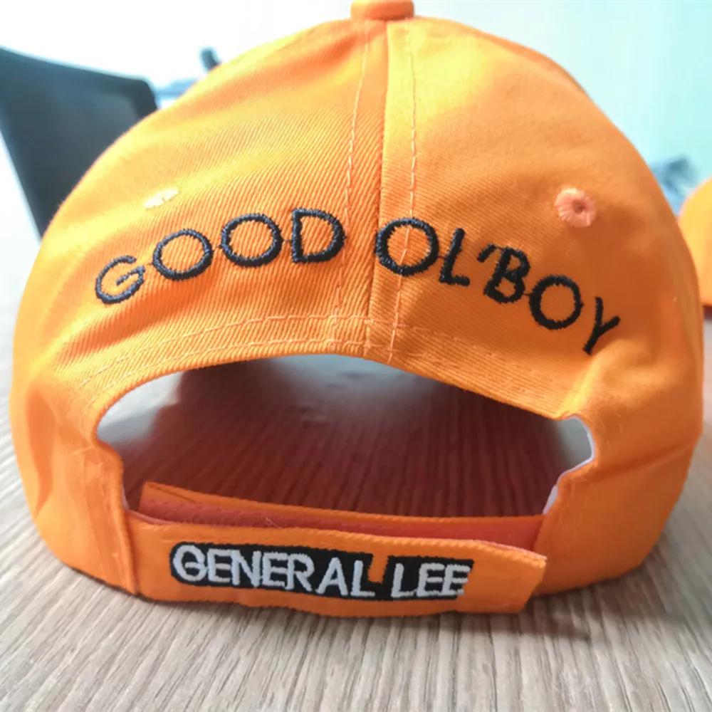 Baseball Caps General Lee 01 Orange Embroidered OL' Boy Dukes