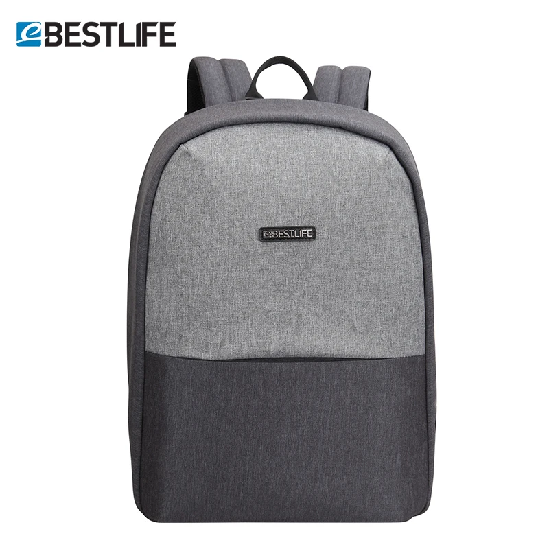 

BESTLIFE Black Grey Function Backpack for Men Women 15.6" Laptop Computer Bag Waterproof BackPack with USB Connector