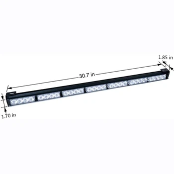 

12V LED High Power Strobe Light Bar 30.7" 28 LED 7 Modes Traffic Advisor Emergency Warning Vehicle Strobe Light Bar Kit