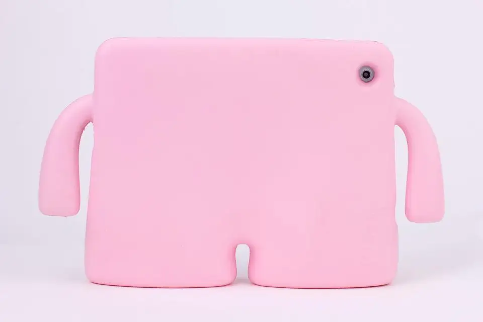 Case for Apple New IPad 10.2 Inch Tablet Silicon cover for Ipad 10.2 A2200 A2198 A2232 Kids Safe Armor Kickstand Cover - Цвет: Розовый