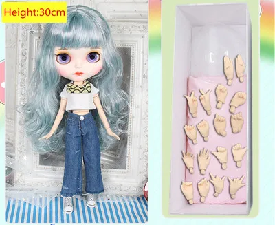 Blyth кукла DIY 1/6 BJD белая кожа 30 см шарнир/нормальное тело ледяной готовая кукла специальное предложение на продажу игрушки для детей подарок для девочек - Цвет: style 12 as shown