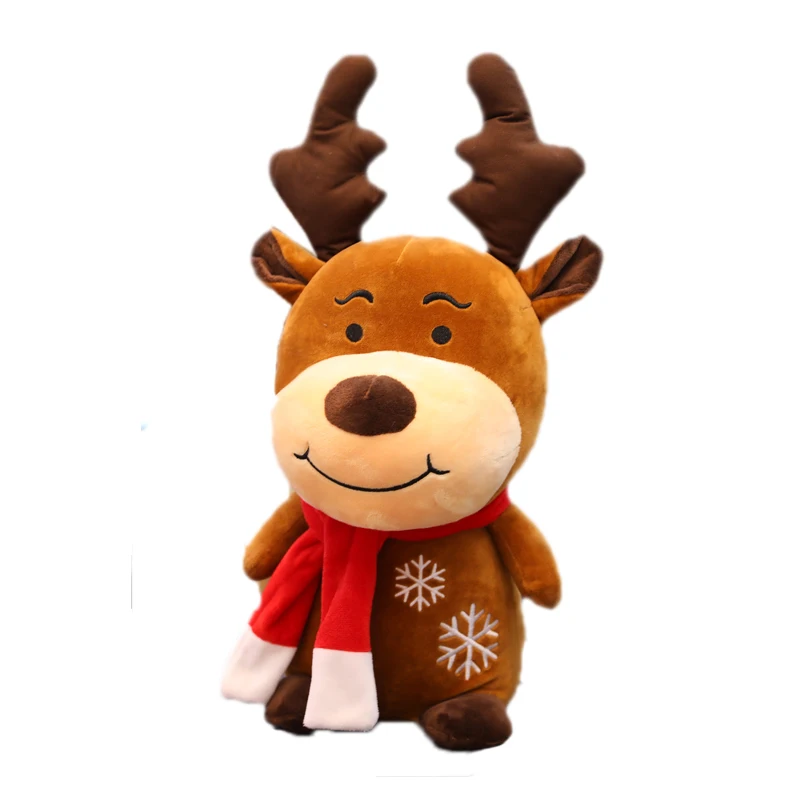 New Soft Christmas Deer Plush Reindeer Furry Deer Christmas Decoration For Home Ornament Happy New Year Christmas Gift Kids Gift