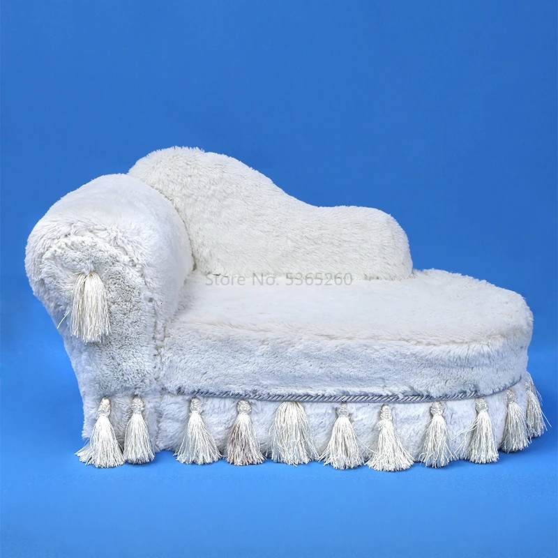Мини-Фиолетовый детский белый плюшевый маленький диван, прекрасный детский диван, одно кресло, сумка для бобов, Zitzak, Скандинавская детская кровать, дивано бамбино - Цвет: Whitepetplushsofa