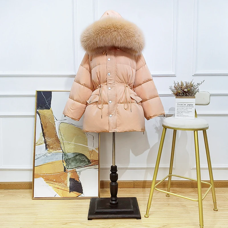 Janveny Women's Down Jacket Winter Large Natural