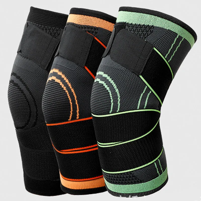

1PCS Adjustable Bandage Knee Support Fitness Running Cycling Braces Highly Elastic Breathable Compression Sports Kneepad