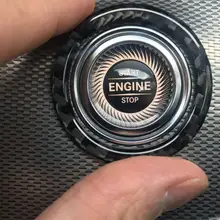 Автомобильный ключ старт стоп украшение интерьера круглая крышка автомобиля Стайлинг подходит для Mercedes Benz C E класс W205 GLC карбоновое волокно кольцо