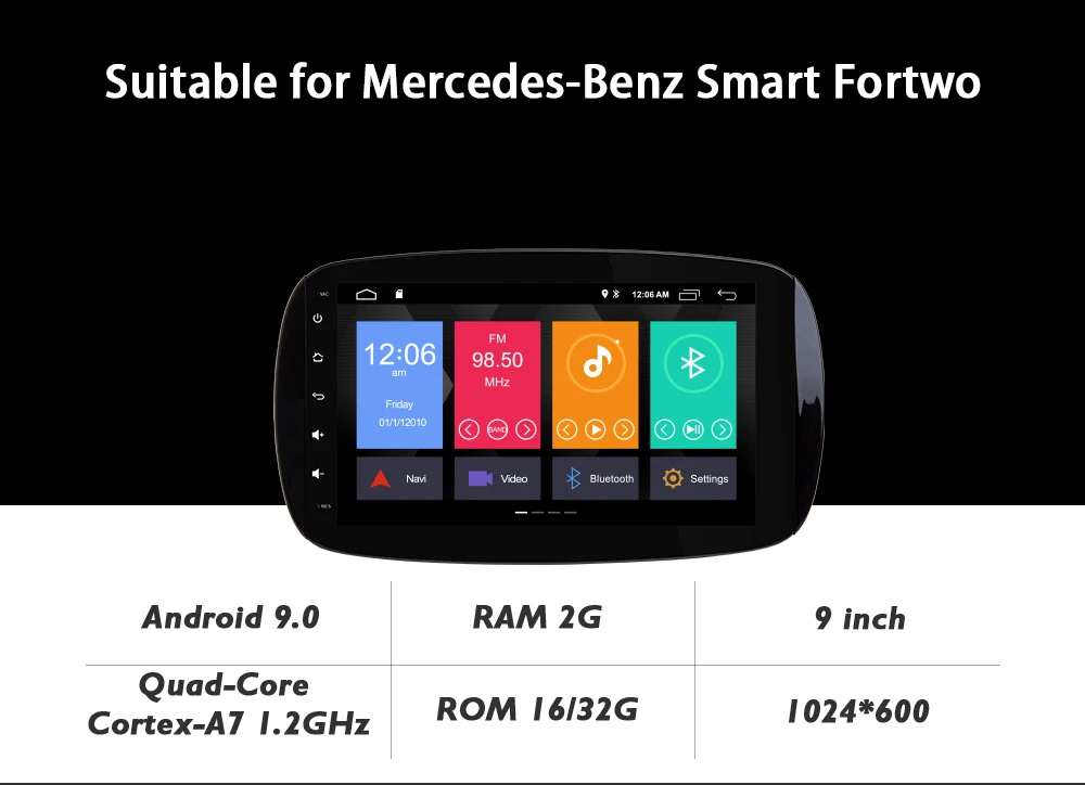 Clearance Autoradio 1 din Android 9.0 Car DVD Player For Mercedes/Benz Smart Fortwo 2015 2016 2017 GPS Navi Head Unit DSP Stereo 3G 4G BT 0 Clearance Autoradio 1 din Android 9.0 Car DVD Player For Mercedes/Benz Smart Fortwo 2015 2016 2017 GPS Navi Head Unit DSP Stereo 3G 4G BT 0