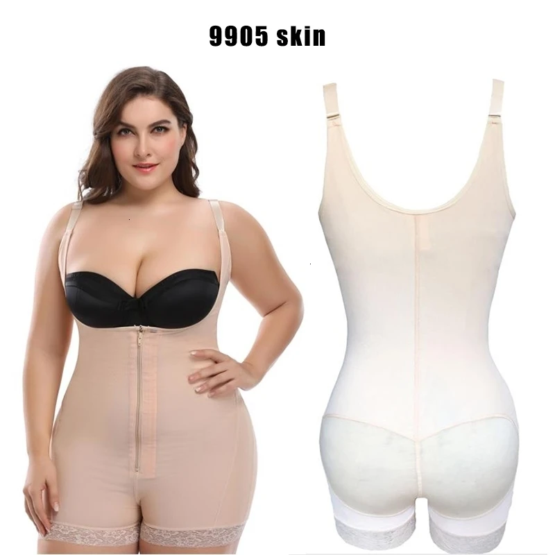 9905 Skin colour Женское Полное Корректирующее белье открытое нижнее белье Бюстье Талия тренажер корсет бесшовный обтягивающий боди прикладочный подъемник плюс размер - Цвет: 9905 Skin colour