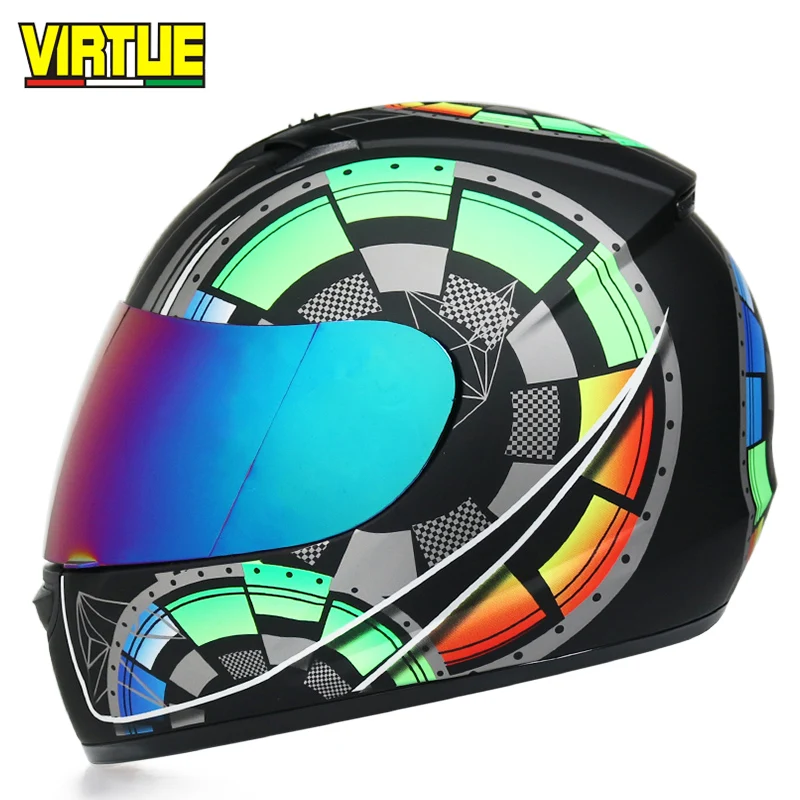 Полнолицевой шлем moto rcycle шлемы Racing dot capacete de moto ciclista para moto cross cask casco s m l xl матовый черный - Цвет: c2