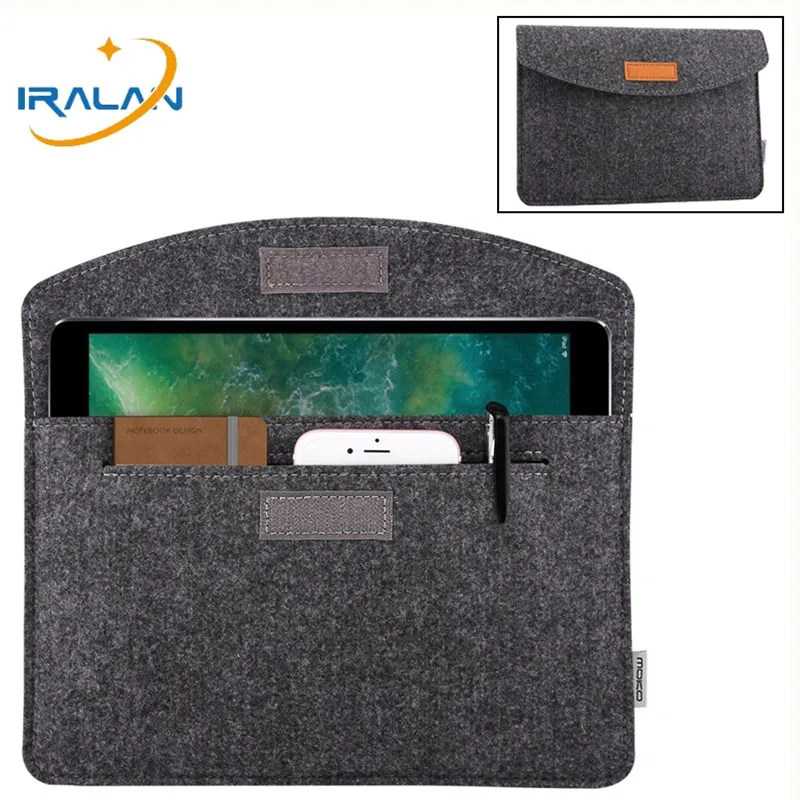 

Slim Wool Felt Tablet Sleeve Liner Bag For ipad Air 2 3 Case Pro 9.7 10.5 11 inch 2017 2018 Cover For Huawei Samsung Lenovo tab