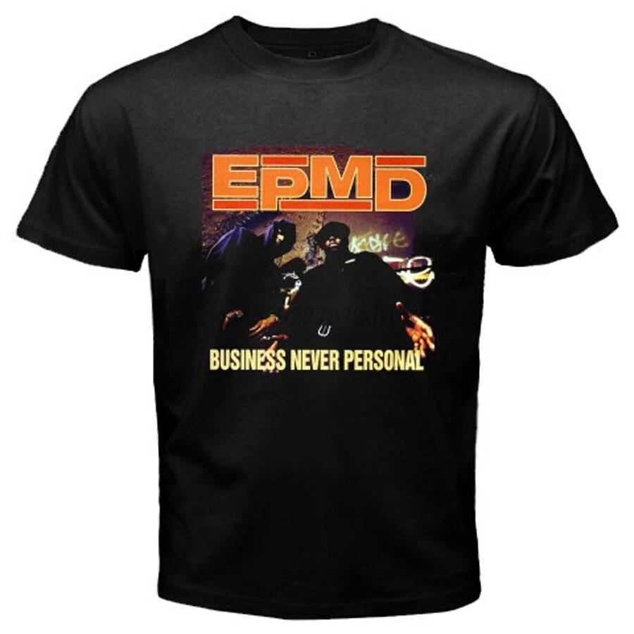 EPMD бизнес никогда не личный рэп хип-хоп Музыка Мужская черная футболка размер от S