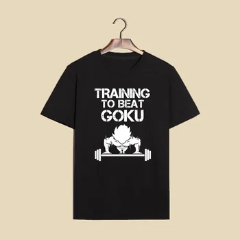

ZHIJING Training to Beat Goku Goku Barbell Pure Cotton MEN'S T-shirt Europe and America Fashion