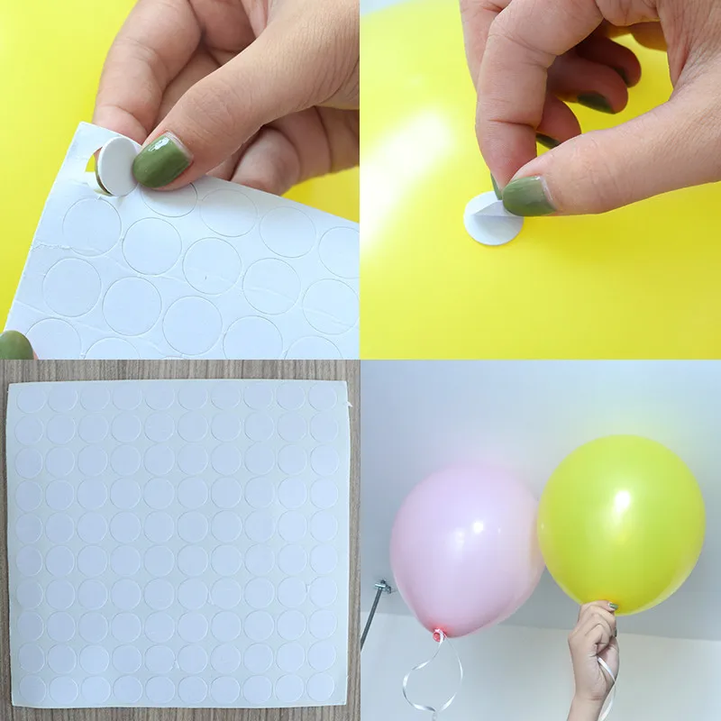 100 Points Balloon Glue Dot Attachment Attach Balloons Adhesives Sticker Wedding Birthday Party DIY Balloon Wall Decor Supplies