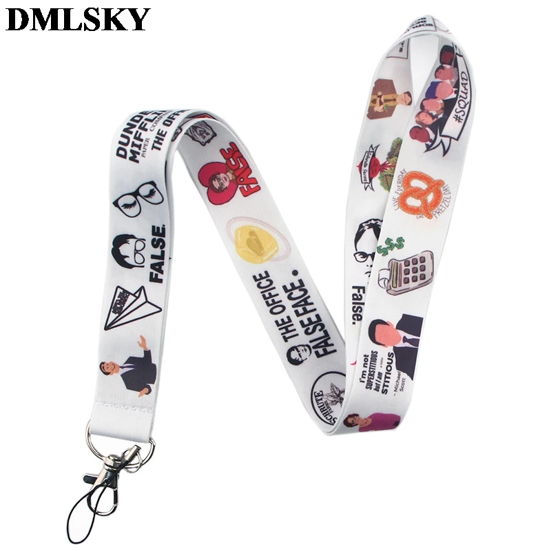 DMLSKY The Office TV Show Lanyard Keychain Lanyards for keys Badge ID Mobile Phone Rope Neck Straps Accessories Gifts M3779