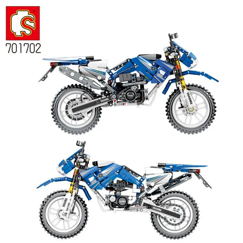 Лего technic Creator Yamaha внедорожный мотоцикл Строительные блоки Набор кирпичей классическая модель детские игрушки дети совместимы с