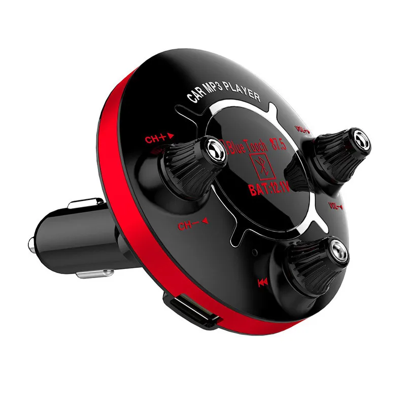 Авто аудио mp3-плеер трансмисор fm-передатчик Bluetooth автомобильный комплект радиомодулятор трансмиссор передатчик AUX зарядное устройство - Название цвета: BT13 red