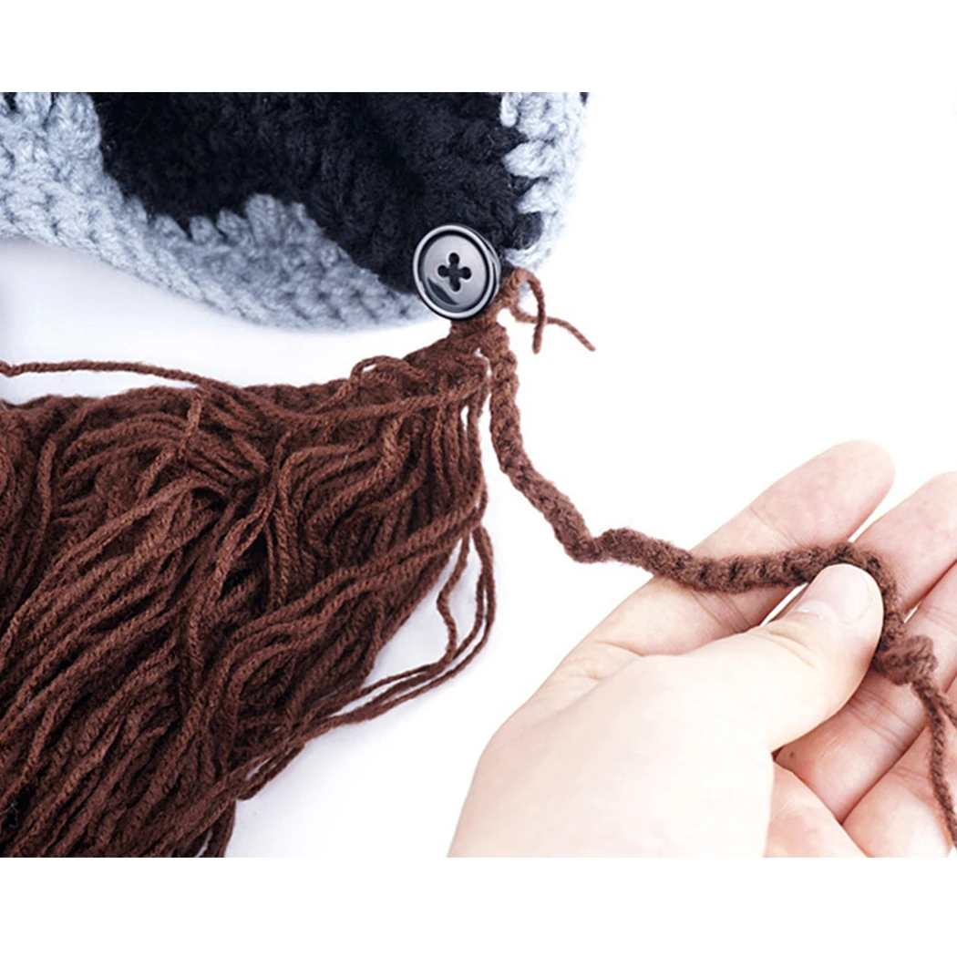 Забавный шлем викинга большая борода шапочка головные уборы для мужчин ...