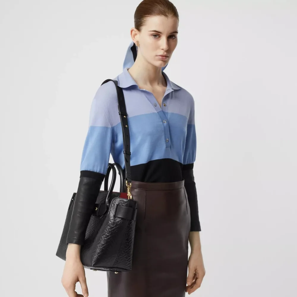 Маленький кожаный тройной ремень с заклепками с монограммой, кожаная сумка Burberry, женские сумки, повседневная женская сумка через плечо, женская сумка 8010011