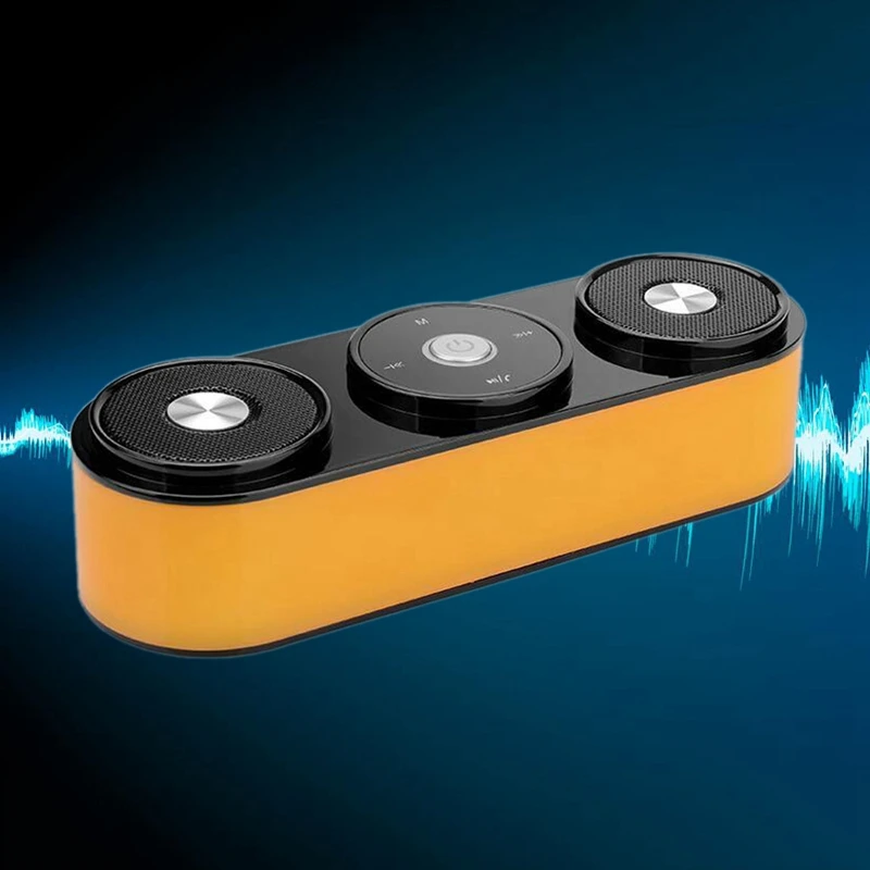 Уникальный внешний вид двойной динамик Интеллектуальный пресс-пресс Bluetooth динамик